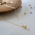 Ethical gold necklace. This minimalist Seed Pendant is handmade in Cape Town in recycled gold from e-waste.
