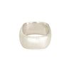 Eco-friendly silver ring. This artisan crafted Squared Band is handmade in Cape Town in recycled silver from e-waste.