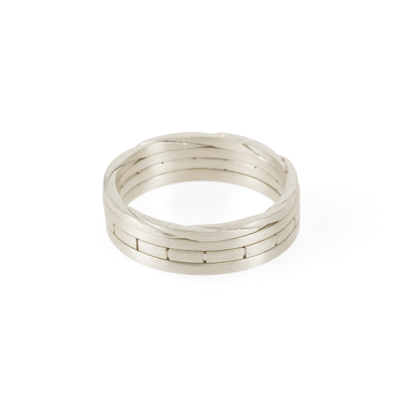 Sustainable silver stacking rings. This ethical Traveller’s Set is handmade in Cape Town in recycled silver from e-waste.