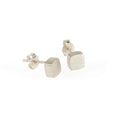Eco-friendly silver earrings. These sustainable Form Studs are handmade in Cape Town in recycled silver from e-waste.