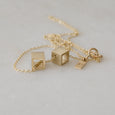 Double Cube Gold Pendant