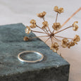 Eco-friendly silver ring. This artisan crafted Simple Band is handmade in Cape Town in recycled silver from e-waste.