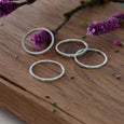 Ethical silver stacking rings. This eco-friendly Traveller’s Set is handmade in Cape Town in recycled silver from e-waste.